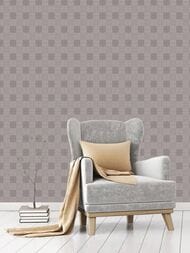 Обои флизелиновые Hygge IV Winter Hg28 011 (1,00х10,05) клетка, серые (рул.)