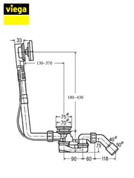Обвязка Viega Multiplex Vising M1 40/50x725 для нестандартных ванн, полуавтомат мод.6163.45, 138561 — изображение 5