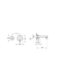Смеситель для умывальника Vitra Origin встраиваемый, однозахватный, цвет: никель шлиф. A4258134
