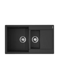 Мойка Omoikiri DAISEN 86-2-BL (860х510х215) врезная, артгранит, цвет-черный 4993477