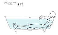 Ванна встраиваемая Salini Orlanda Axis Kit 190 103311G 1911х800х600 S-Sense, белый глянцевый