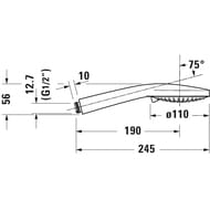 ����� ��� ���� Duravit UV0652016010 MinusFlow, 3 ������, ������ 9 �/���., ����