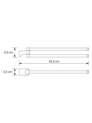 Полотенцедержатель-рога WasserKRAFT Kammel K-8331