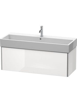 Тумба под раковину Duravit XSquare 1184х397х460 подвесная, 1 ящик, белый глянец XS409702222