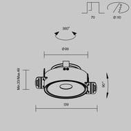 ������������ ���������� Maytoni Move (����) DL060-9W3-4-6K-TRS-B, 9��, 36�, IP20, ������