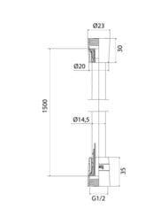 Шланг душевой IDDIS Optima Home 1,5м., силиконовый, цвет графит матовый OPH15GLi19