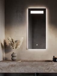 Зеркало SANCOS Solo (350х800х28) с подсветкой 4000К, сенсорный выключатель, пластиковый короб  SL35