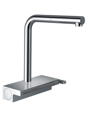 Смеситель Hansgrohe Aquno Select M81 для кухни 250 выдвижной излив, 2jet, sBox, хром 73830000