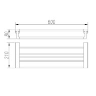 Полка AQUAme Tivoli настенная шлиф. золото AQM7305BG
