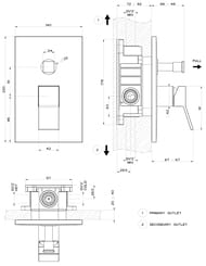 ��������� Gessi Rettangolo K 53079.031 ��� �����/����, ����., �� 2 ������, ������� �����, ����