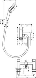 ��������� �� ���� ����� Hansgrohe Vernis Shape 71462000 �� 2 ���������, �������������, ���.���, ����