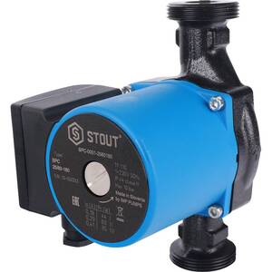 Насос циркуляционный STOUT 25/60-180, с гайками,  SPC-0010-2560180