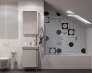 Тумба под раковину AQUATON Кантри 55 1A257601AHB20 512x416x613 напольная, белый глянец/дуб верона