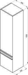 ����� ��������� RAVAK Clear 400 R (400�350�1550) ������, �����/����� X000000764