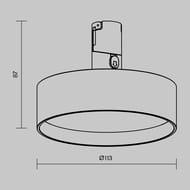 �������� ���������� Maytoni Zon (���) TR204-1-12W3K-BBS 3000� 12�� 100�, IP20, ������