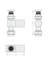 Вентиль прямой цилиндр СУНЕРЖА нерж. сталь, 1/2"Нх3/4" накид. гайка, 00-1401-1234