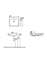 �������� Kerasan Cento 353001*1 500�450��, ���������, � ���������� ��� ���������, �����