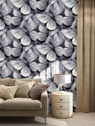 Обои виниловые на флизелине Grandeco VOYAGE (1,06х10,05) бабочки, многоцветные R139108 (рул.)