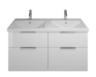 Тумба с раковиной Burgbad Eqio 1230х490х645 подвесная, 4 ящика, белый SEYT123F2009C0001