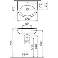 �������� Vitra Zentrum (600�475�175) ���������,����������������� ��������,����� 5786B003-0001