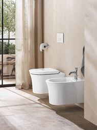 Унитаз подвесной Duravit White Tulip 2576092000 безободковый, HygieneFlush, антибакт. покр., белый