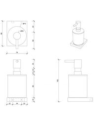 Дозатор для жидкого мыла Decor Walther CONTRACT настенный, цвет: белый матовый/хром 0651600
