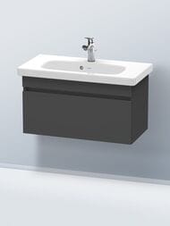 Тумба под раковину Duravit DuraStyle (730х398х368) подвесная,1 ящик, графит матовый DS639904949 — миниатюра 2