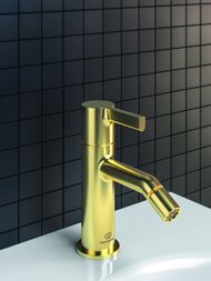 Ideal Standard JOY Смеситель для биде BC784A2 однозахватный, донный клапан, шлифованное золото