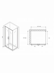 Душевой уголок ABBER Sonnenstrand AG04100C-S80 (1000х800х1950) стекло 6м прозрачное/хром — изображение 4