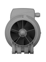 Вентилятор ERA PRO TYPHOON D125 канальный 355 м3/ч, 39 дБ, осевой, 2 скор., серый, TYPHOON 125 2SP