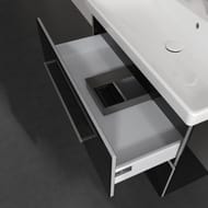 Тумба под раковину Villeroy & Boch Avento (780х452х514) 2 ящика, черное стекло A89100B3