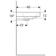 �������� Geberit Smyle Square (1200�480�165) ���������, 2 ���.��� ��������� � ������� 500.253.01.1