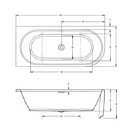 Ванна акриловая RIHO DESIRE L 184x84 асимметричная левая (установка в правый угол)
