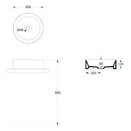 Раковина накладная Alice Spy 400х400х120 Aliglaze+, без отверстия под смес., мёд глянц. 34230196
