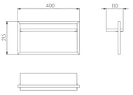 Полотенцедержатель AQUATON Лофт Урбан 1A255403LQX50 400x110x215 мм, с полкой, дуб орегон/черный — миниатюра 3