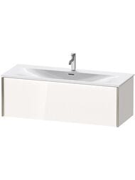 Тумба подвесная Duravit XViu 1210х397х480 1 ящик, белый глянец/шампань XV40360B122 — миниатюра 1