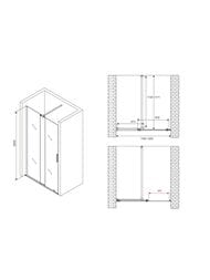 Душевая дверь ABBER Komfort AG90120 (1200х2000) раздвижная, стекло 8мм прозрачное/хром — изображение 9