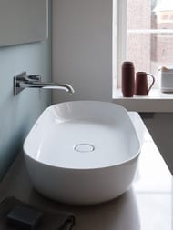 Раковина Duravit Luv 800х400 шлифованная, белая, выпуск с керамической крышкой 0379800000