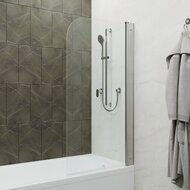 Штора для ванны Triton Соло 750х1400 распашная, стекло 4 мм, прозрачное/профиль хром DP72