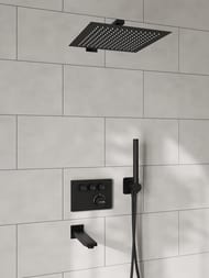 Душевая система WasserKRAFT A7458.219.162.302.240.217.220 Thermo с изливом, черный Soft-touch — изображение 2