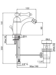 ��������� CEZARES MARGOT-BSM1-02-Bi ��� ����, ������ ������, ������/����� �����
