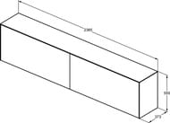 ����� ��� �������� Ideal Standard CONCA (2385x372x550) 4 �����, ��������, �� ����������� T4341Y2