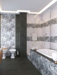 Панно Gracia Ceramica Lauretta black panno 01 (600х900) черное (комплект 2 шт.)