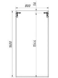 Пенал Caprigo Ponza-A 800х1600х250 подвесной, цвет белый, двойной 13551-B231