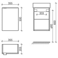 ����� ��� �������� SANCOS Mini (355x205x500) ���������, �������������, �����  MN35WL