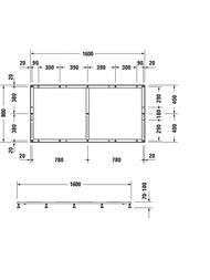 ����� ��� �������� ������� Duravit 791393000000000 1600�800�70-100��, ����: �����