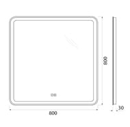 ������� BelBagno (800x30x800) ���������, ��������� �����������,�������� SPC-MAR-800-800-LED-TCH-WARM