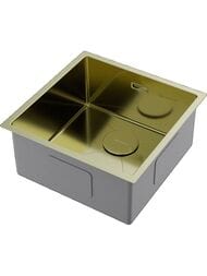 Мойка Omoikiri TAKI 44-U/IF-LG (440х440х200) монтаж врезной/подстольный/вровень, свет.золото 4973520