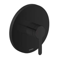 Смеситель Duravit C.1 для душа встраиваемый однозахватный, накладка круг, черный C14210010046