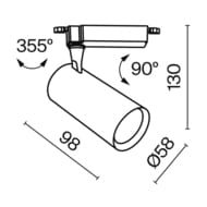�������� ���������� Maytoni Vuoro (�����) TR003-1-6W4K-S-W Unity 4000K 6�� 24�, IP20, �����